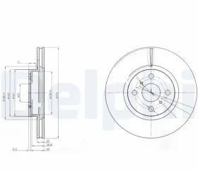 Тормозной диск-DELPHI-BG4054-1