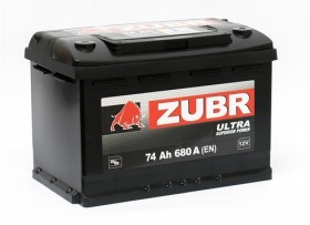 Батарея аккумуляторная Zubr Ultra 12В 74Ач 680A(EN) R+-ZUBR-4810728001915