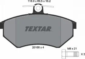 Комплект тормозных колодок, дисковый тормоз-TEXTAR-2016801-4