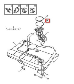 Кольцо топливного насоса уплотнительное Geely CK, CK-2, CK-1F 1601286180-GEELY-1601286180-2