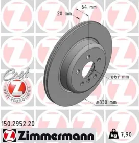 TARCZA HAMULC. BMW 5 G30,F90  16- LT-ZIMMERMANN-150295220-2