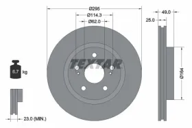 Тормозной диск-TEXTAR-92156503-3