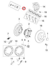 Ремкомплект заднего суппорта Chery Ellara, E5 A21-XLB3AH3502067C-CHERY-A21XLB3AH3502067C-1
