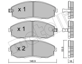 Комплект тормозных колодок, дисковый тормоз-METELLI-2202970-11