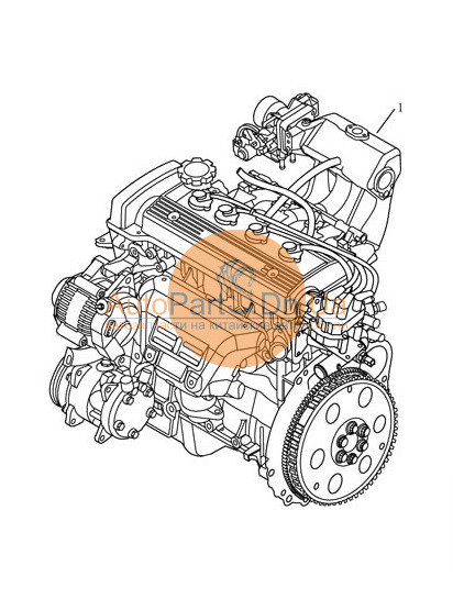 1086090401 GEELY Двигун MR479Q (1.3l, Evro III) в зборі Geely 1086090401