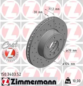 Тормозной диск ZIMMERMANN 150.3403.52-ZIMMERMANN-150340352-3