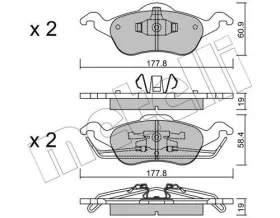 Комплект тормозных колодок, дисковый тормоз-METELLI-2202910-7