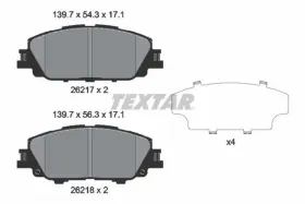 Комплект гальмівних колодок-TEXTAR-2621701-4