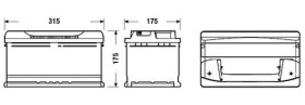 АКБ 6СТ-80 R+ (пт700) (необслуж)(315х175х175) EXCELL Exide-EXIDE-EB802