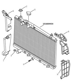 Радиатор охлаждения Geely LC, LC Cross 1016004454-GEELY-1016004454-1