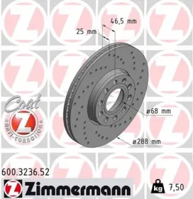 Тормозной диск-ZIMMERMANN-600323652-3