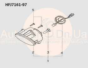 Фара противотуманная передняя Hafei Saibao HFJ3732110FA-HAFEI-HFJ3732110FA-1
