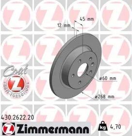 Тормозной диск-ZIMMERMANN-430262220-7