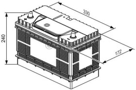 Аккумулятор   105Ah-12v BOSCH (T3050) (330x172x240),R,EN800-BOSCH-0092T30500