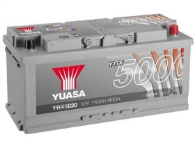 Батарея аккумуляторная Yuasa YBX5000 Silver High Performance SMF 12В 110Ач 900A(EN) R+-YUASA-YBX5020