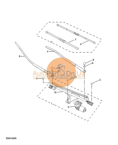 Двигун склоочисника MG 10044511-MG-10044511