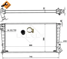 Радиатор, охлаждение двигателя-NRF-509510-9