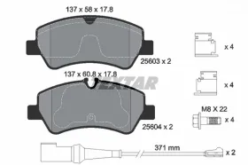 Комплект тормозных колодок-TEXTAR-2560303-5