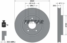 Тормозной диск-TEXTAR-92184803-2