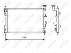 Радиатор, охлаждение двигателя-NRF-53464-10