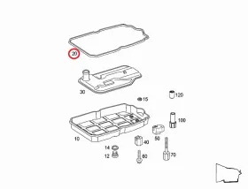 Прокладка піддону АКПП MB W164/W211-MERCEDES-2202710380-2