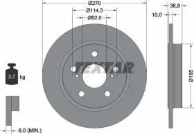 Тормозной диск-TEXTAR-92164003-5