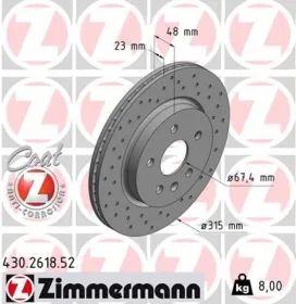 Тормозной диск-ZIMMERMANN-430261852-5