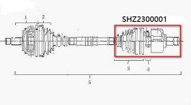 ШРУС внутренний Brilliance M1, M2 SHZ-2300001-BRILLIANCE-SHZ2300001-1