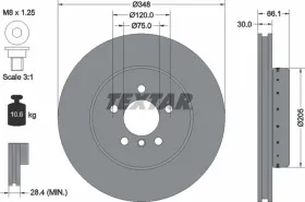 Тормозной диск-TEXTAR-92265725-4