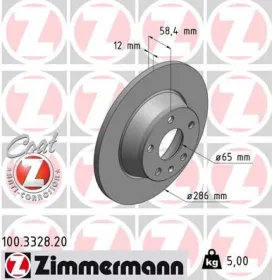 Тормозной диск-ZIMMERMANN-100332820-1