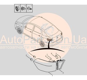 Фонарь задний левый наружный Geely GC5 1017021305-GEELY-1017021305-1