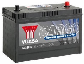 Батарея аккумуляторная Yuasa 12В 115Ач 1000A(EN) L+-YUASA-640SHD