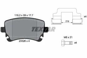 Комплект тормозных колодок, дисковый тормоз TEXTAR 2332601-TEXTAR-2332601-5