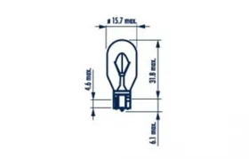 Лампа W16W 12V  min10-NARVA-176313000-2