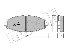 Комплект тормозных колодок, дисковый тормоз-METELLI-2202930-1