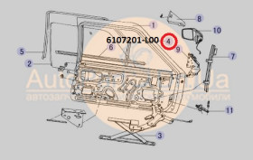 Уплотнитель двери Great Wall Pegasus 6207201-L00 * 6207202-L00 * 6107201-L00 * 6107202-L00-GREAT WALL-6207201L006207202L006107201L006107202L00-7