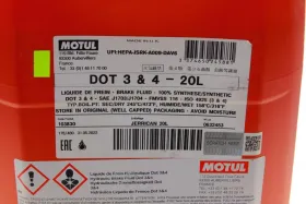 Гальм. рідина 807922/MOTUL DOT 3 & 4 20L-MOTUL-807922-4