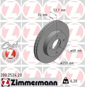 Тормозной диск-ZIMMERMANN-200252420-5