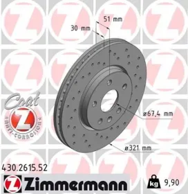 Тормозной диск-ZIMMERMANN-430261552-7