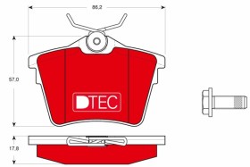 KLOCKI HAMULC. PEUGEOT 407  04- TYЈ-TRW-GDB1596DTE-1