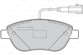 Комплект тормозных колодок-VALEO-301050