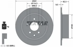 Тормозной диск-TEXTAR-92237103-3