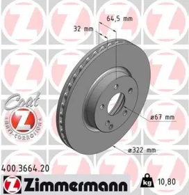 Тормозной диск-ZIMMERMANN-400366420-1