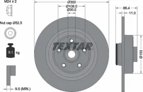 Тормозной диск-TEXTAR-92159803-1