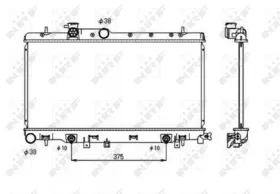 Радиатор, охлаждение двигателя-NRF-53698-4