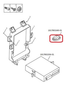 Брелок центрального замка Geely MK, MK new, MK-2, MK Cross 1017003349-01-GEELY-101700334901-1