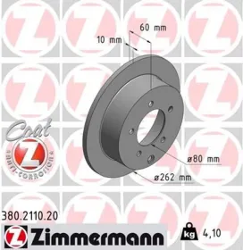 Тормозной диск-ZIMMERMANN-380211020-1