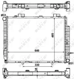 Радиатор, охлаждение двигателя-NRF-53784-10