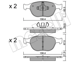 Комплект тормозных колодок, дисковый тормоз-METELLI-2205330-8