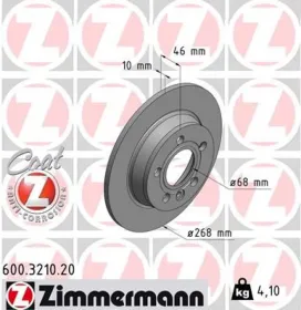 Тормозной диск-ZIMMERMANN-600321020-7